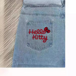 Hello Kitty Embroidered Denim Shorts