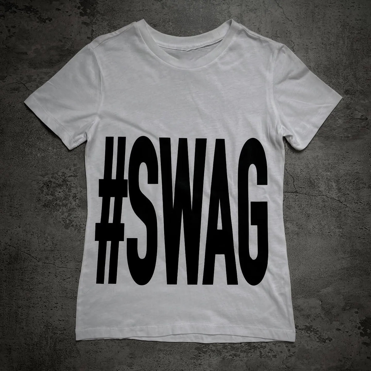 #SWAG Bold Hashtag Graphic T-Shirt