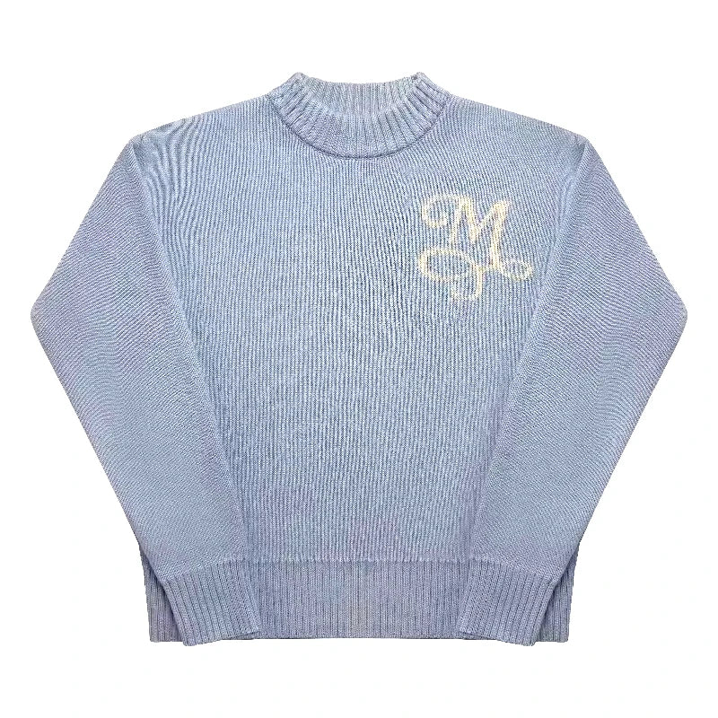 Signature Crest Mock-Neck Knit Sweater