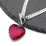 Lovely Faja Gothic Heart Pendant Necklace