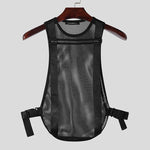 Mesh Tactical Buckle Sleeveless Vest Top