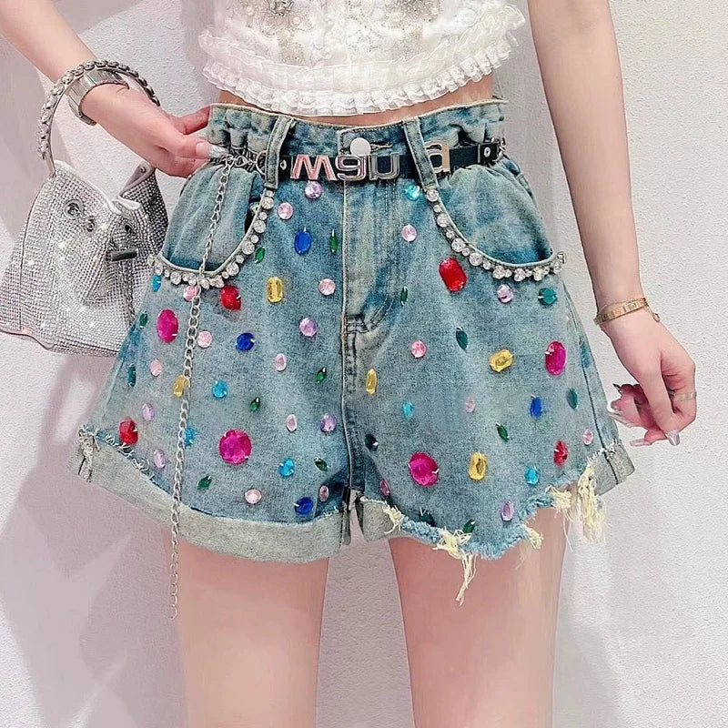 GemSplash Denim Shorts