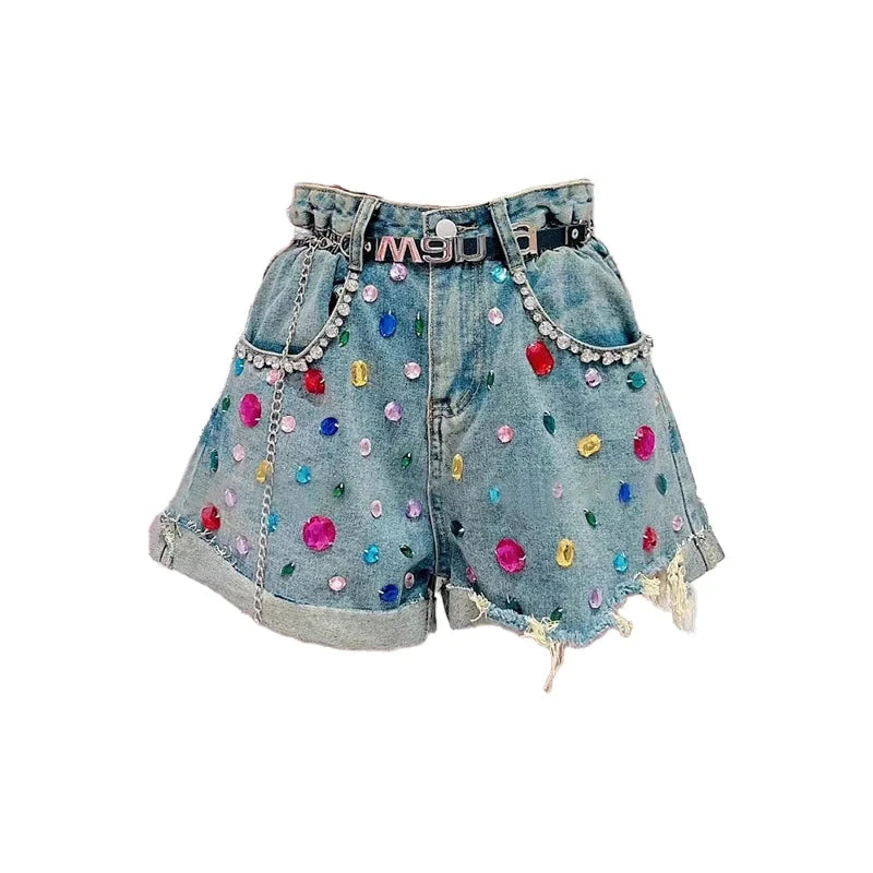 GemSplash Denim Shorts