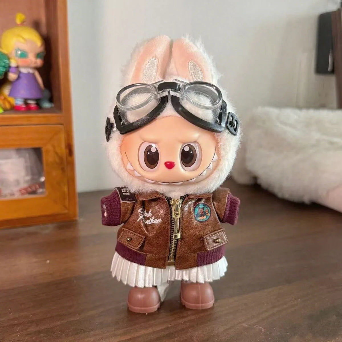 Rugged Labubu Aviator-Inspired Outfit Set