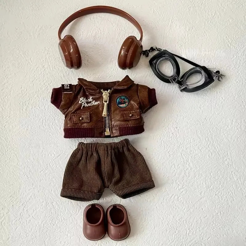 Rugged Labubu Aviator-Inspired Outfit Set