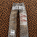 Saints Global Leopard Flared Jeans