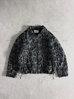 Plush Panther Print Zip-Up Jacket