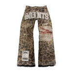 Saints Global Leopard Flared Jeans