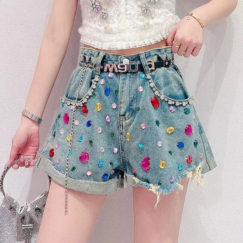 GemSplash Denim Shorts