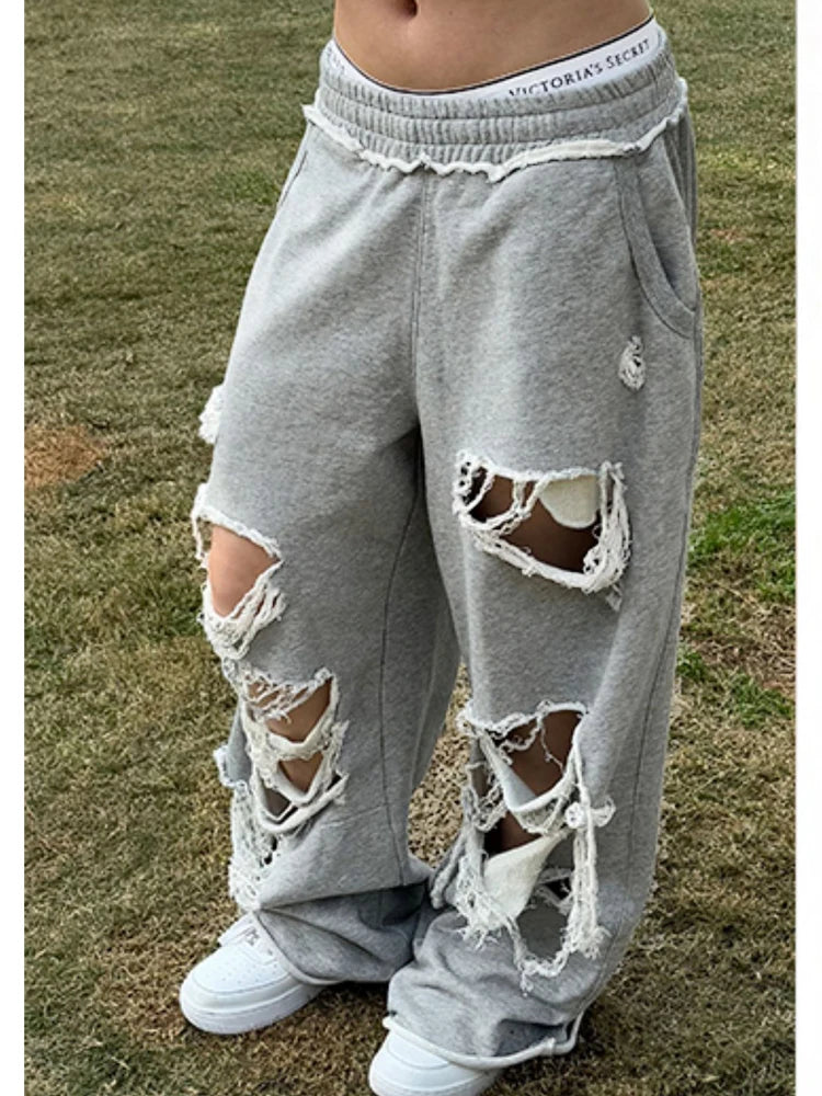 Distressed Baggy Sweatpants