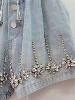 Glittering Gem Denim Shorts