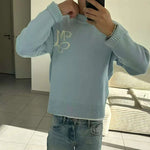 Signature Crest Mock-Neck Knit Sweater