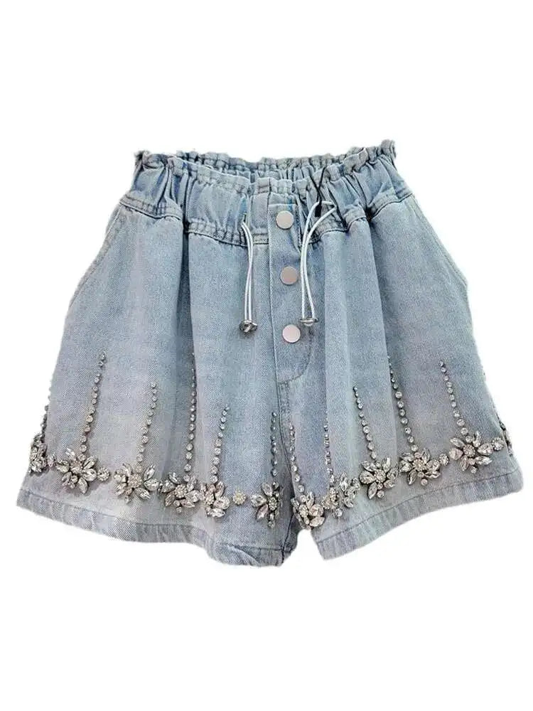 Glittering Gem Denim Shorts