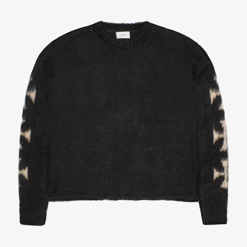 Vertical Cross Mohair Sweater