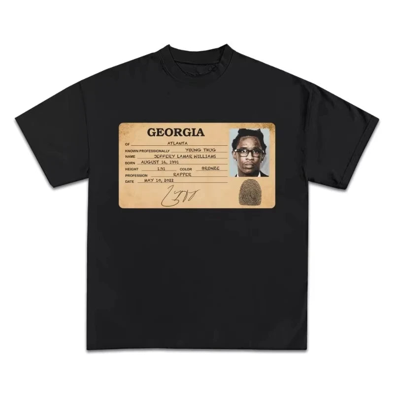 Young Thug Jeffery Williams Georgia ID Card T-Shirt