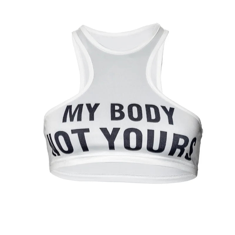 My Body Not Yours Crop Tank Top