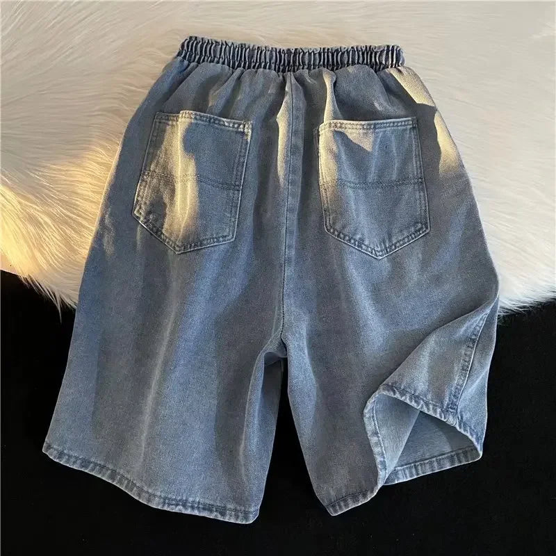 Long Vintage Denim Shorts