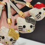 Sparkly Hello Kitty Crystal Keychain Charm