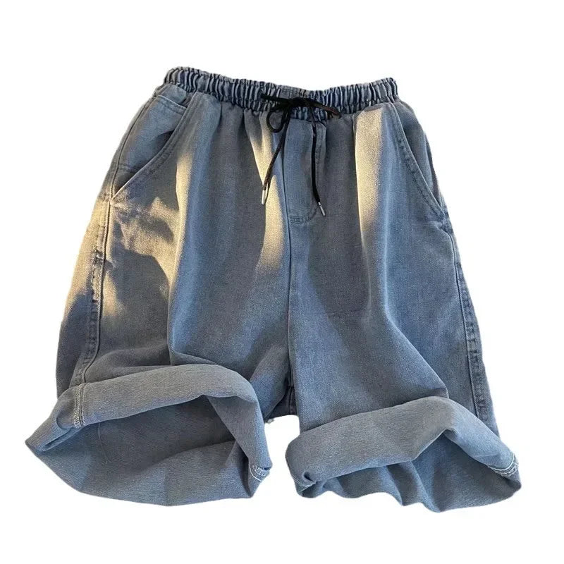 Long Vintage Denim Shorts