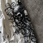 Skull Cross Wings All-Over Print Baggy Sweatpants
