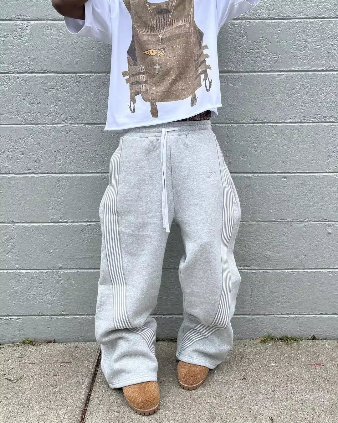 Archives Side Stripe Embroidered Sweatpants