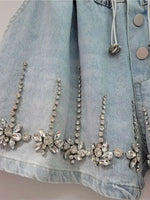 Glittering Gem Denim Shorts