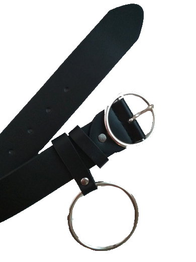 Ring Buckle Leather Belt - AESTHEDEX
