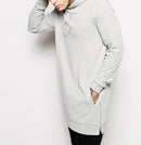 Longline Fleece Hoodie - AESTHEDEX