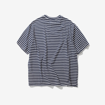 Rose Embroidery Striped T-shirt - AESTHEDEX