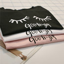 Goodnight Lashes Cropped Tee - AESTHEDEX
