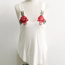 Sexy Rose Embroidery Tank Top - AESTHEDEX