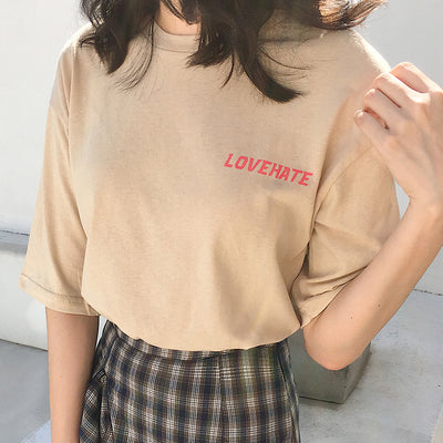 Love And Hate T-Shirt - AESTHEDEX