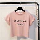 Goodnight Lashes Cropped Tee - AESTHEDEX