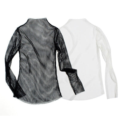 Fishnet Long Sleeve Top - AESTHEDEX