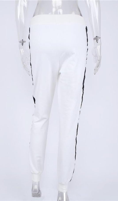 White Lace Up Trousers - AESTHEDEX