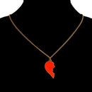 Heart and Wine Pendant 2 Piece Necklace - AESTHEDEX