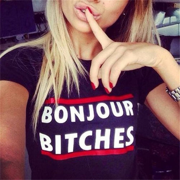 Bonjour Bitches Tee - AESTHEDEX