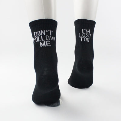 Don't Follow Me I'm Lost Too Socks - AESTHEDEX