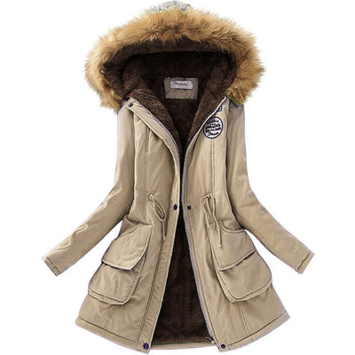Long Collar Parkas Fur Coat - AESTHEDEX